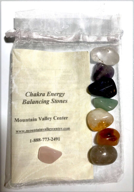 8 Chakra Gemstones in a pouch with story card